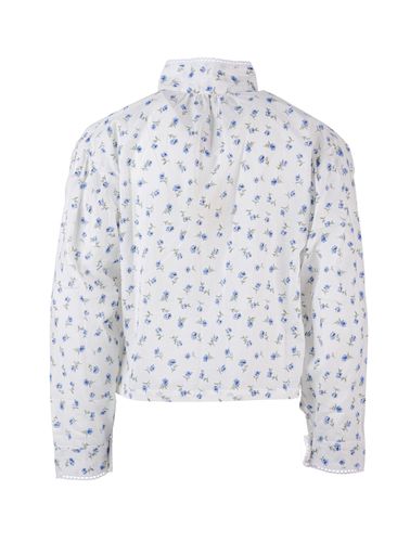 Salto Elly bluse til festdrakt - blå blomstret 