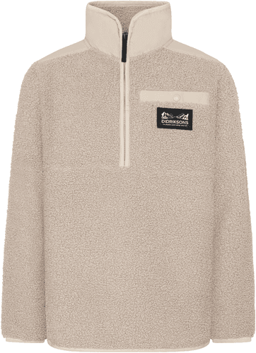Didriksons Exa Half Zip fleecegenser til junior - beach beige