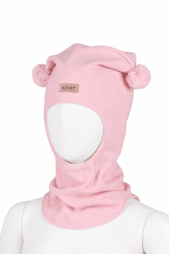Kivat balaclava Logo med dusker - vintage rosa