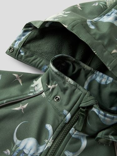 Name It Falfa Dino softshelldress til barn - jungle green