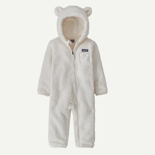 Patagonia Baby Furry Friends Fleece Bunting, Birch white