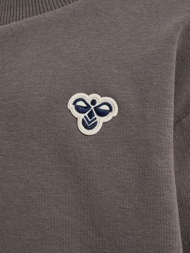 Hummel Mini Loose Bee genser til barn - dark gull gray