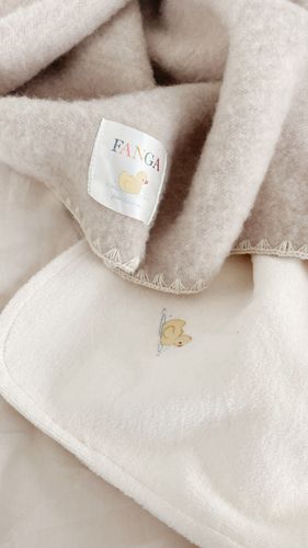 Fanga Fontana Erba Ullfleece babyteppe - oatmeal melange