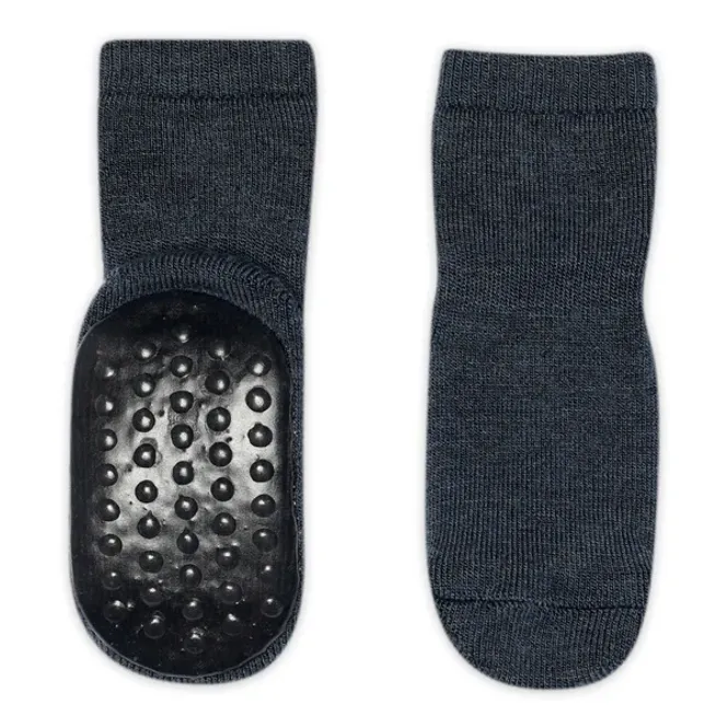 Hovedbilde MP ull antiskli sokker til barn - dark denim ...