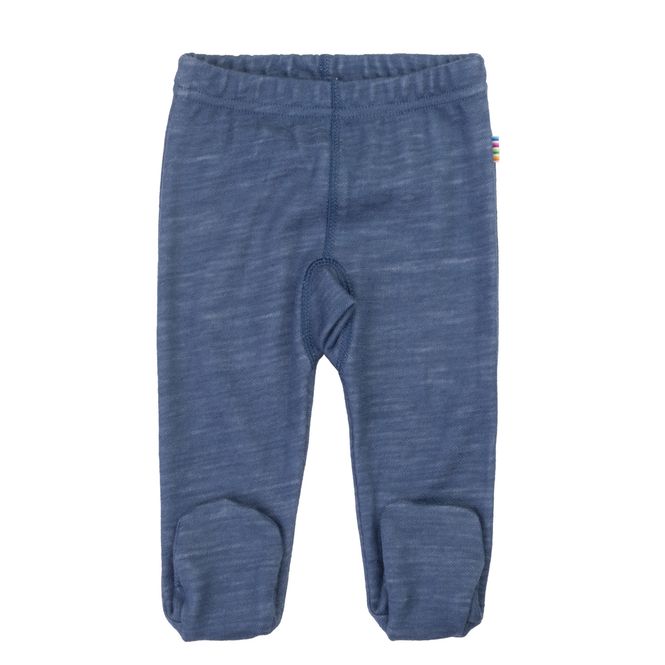 Hovedbilde Joha Solid ull/bambus leggings med fot - blå