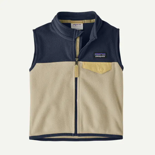 Patagonia Baby Micro D™ Snap-T® Fleece Vest, Weathered Stone