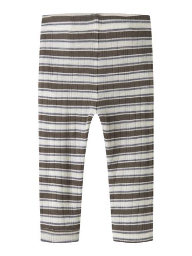 Name It Wang ull Stripe leggings til baby - morel / folkstone gray
