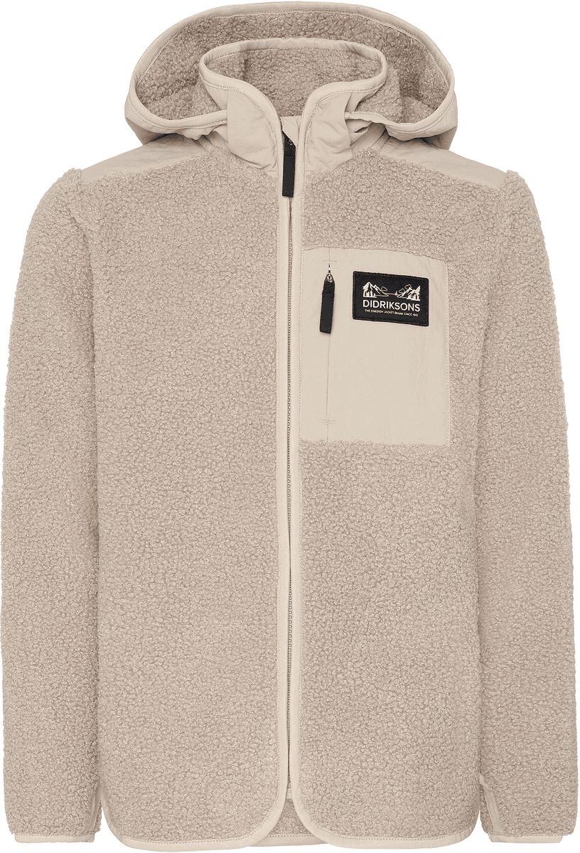 Didriksons Exa Pile Fleecejakke til junior - beach beige