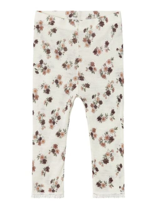 Hovedbilde Name It Wang ull leggings baby AOP - snow white 