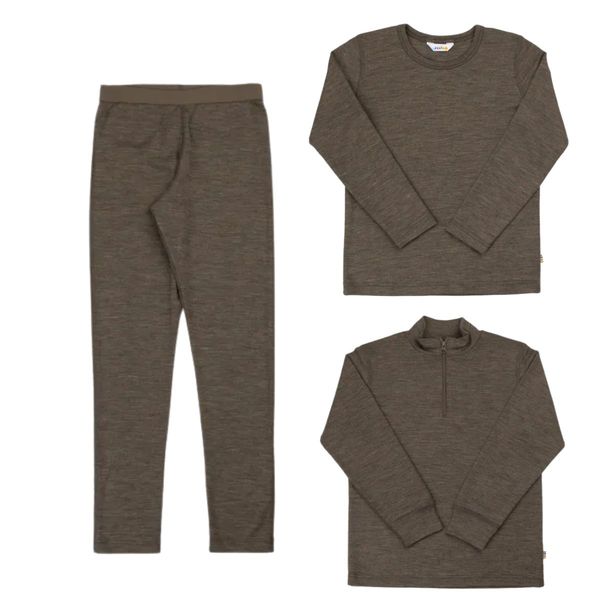 Hovedbilde Pakkedeal - Joha ull/silke melange kids - brun