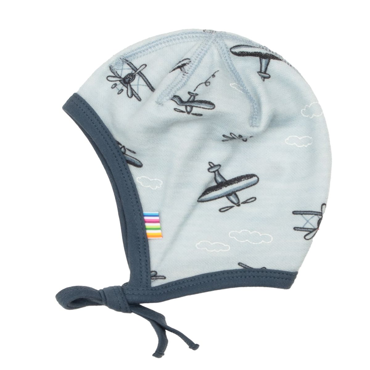 Joha Propeller ull/bambus babylue - blå