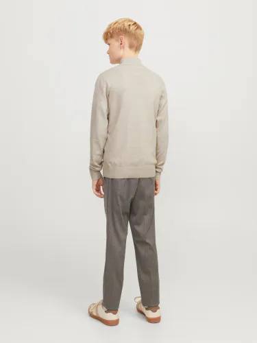 Jack and Jones Emil Half Zip genser - oatmeal melange