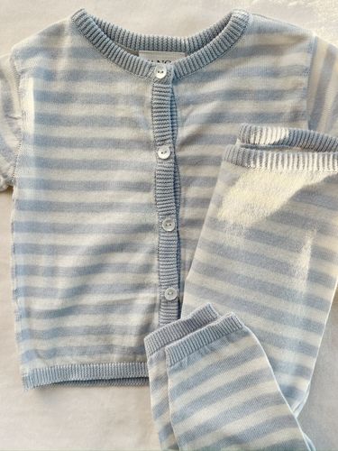 Fanga Fontana Venti Strikkejakke til baby - gray dawn
