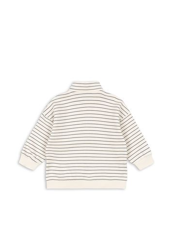 Konges Sløjd Lou halfzip genser til barn - flintstone stripe
