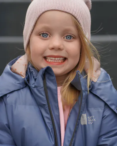 Kattnakken Bobleregnjakke Sludd barn - slåtterøy