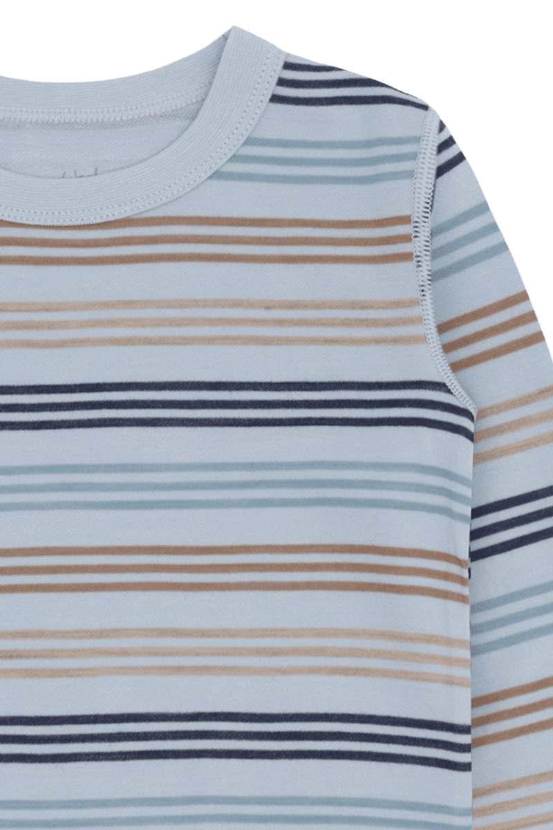 Hust & Claire Abba 3 Stripes ull/bambus trøye til barn - baby blue