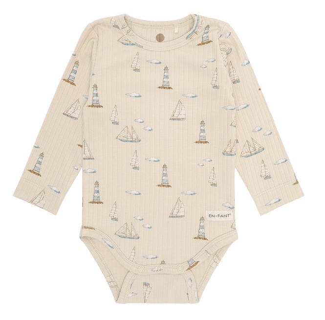 Hovedbilde En Fant ribbet body til baby - fog