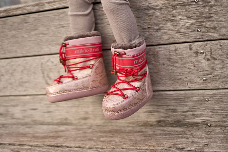 Mikk-Line Snow Boot Glitter polished- adobe rose