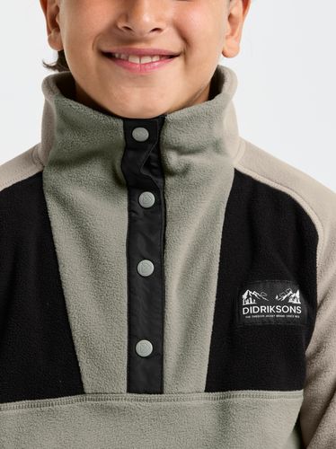 Didriksons Yokto Half button Fleecegenser til junior - wilted leaf