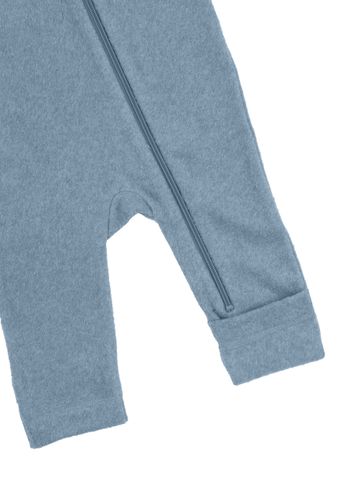 Mikk-Line Bomullsfleece heldress til baby - faded denim
