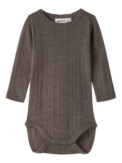Hovedbilde Name It Wang ull body til baby - morel
