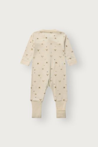 Hust & Claire Manu Forest ull/bambus heldress - off white