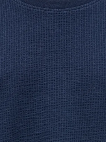 Only & Sons junior Kian Seersucker T-skjorte - navy blazer