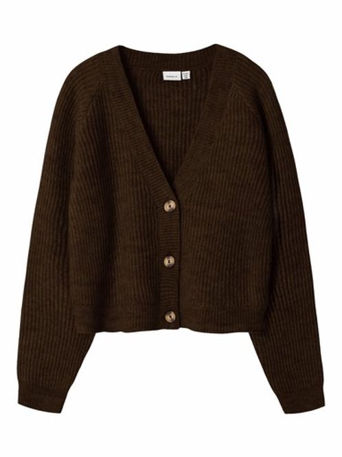 Hovedbilde Name It Holly boxy cardigan til jente - chocolate ...
