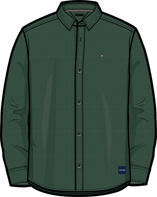 Hovedbilde Tommy Hilfiger Solid waffle skjorte - collegiate ...