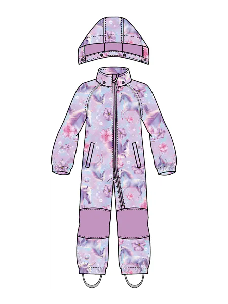 Hovedbilde Name It Alfa Unicorn Softshelldress til barn - ...