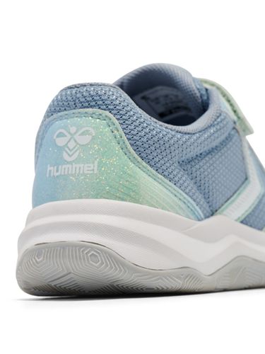 Hummel Multiplay Flex 2.0 innesko med borrelås til barn - dusty blue