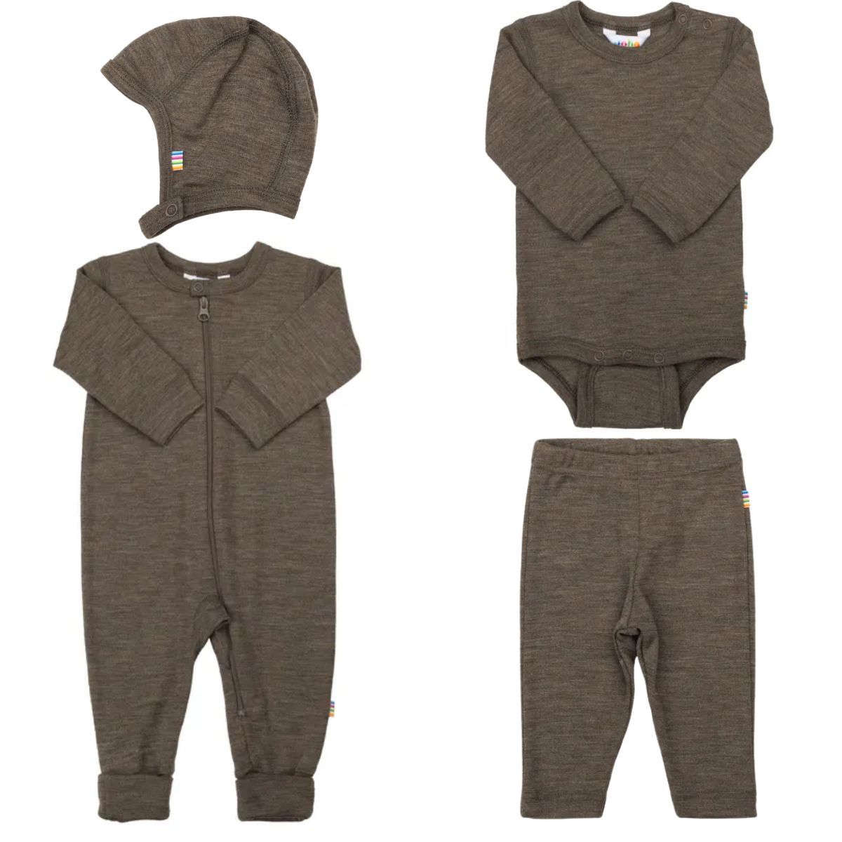 Pakkedeal - Joha ull/silke melange baby - brun