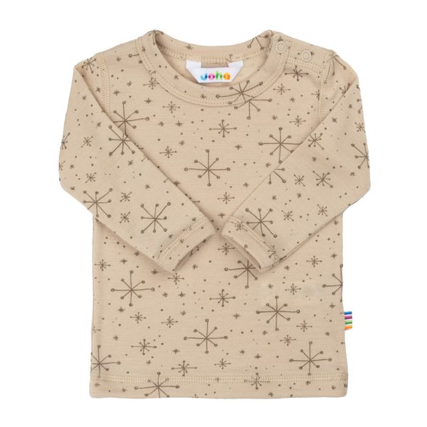 Hovedbilde Joha Handdrawn Snowflake ull trøye - beige 