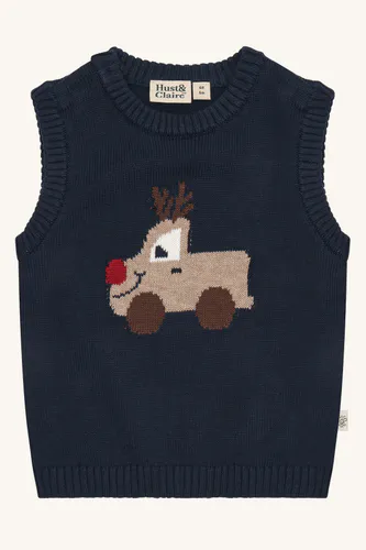 Hust & Claire Perry Reindeer vest - more navy