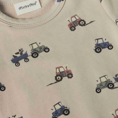 Minymo Traktor body til baby - feather gray