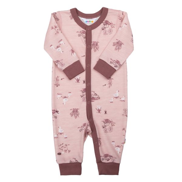 Hovedbilde Joha Goose ull/bambus heldress - rosa