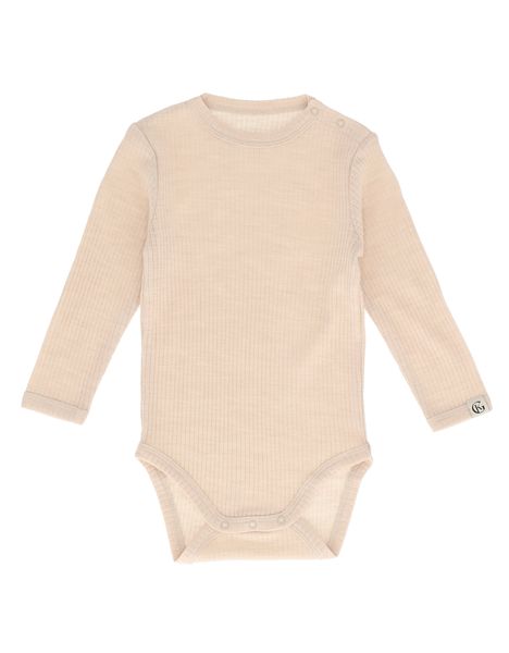 Hovedbilde Gullkorn Chalk ullbody til baby - beige
