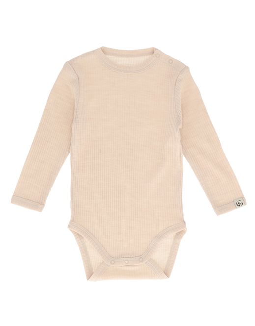 Hovedbilde Gullkorn Chalk ullbody til baby - beige