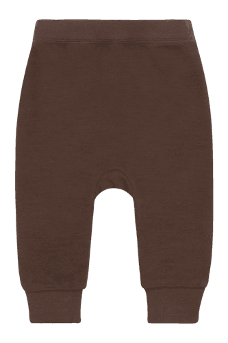 Hust & Claire Gaby ull/bambus joggebukse - brown stone