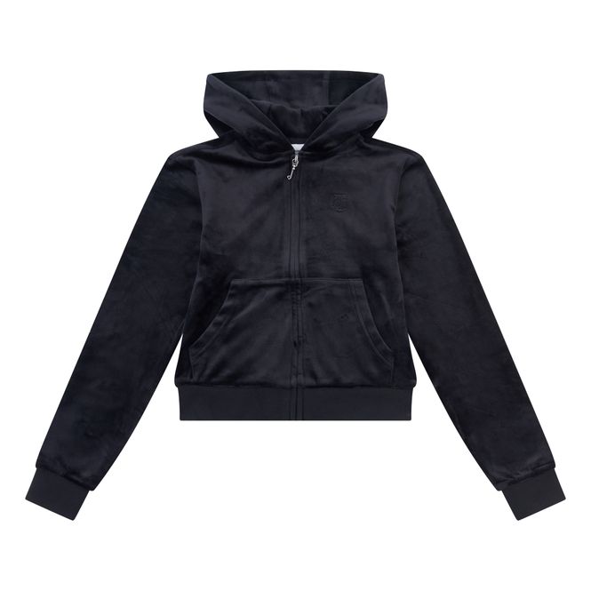 Hovedbilde Juicy Couture Tonal Embro Velour zip hoodie - jet ...