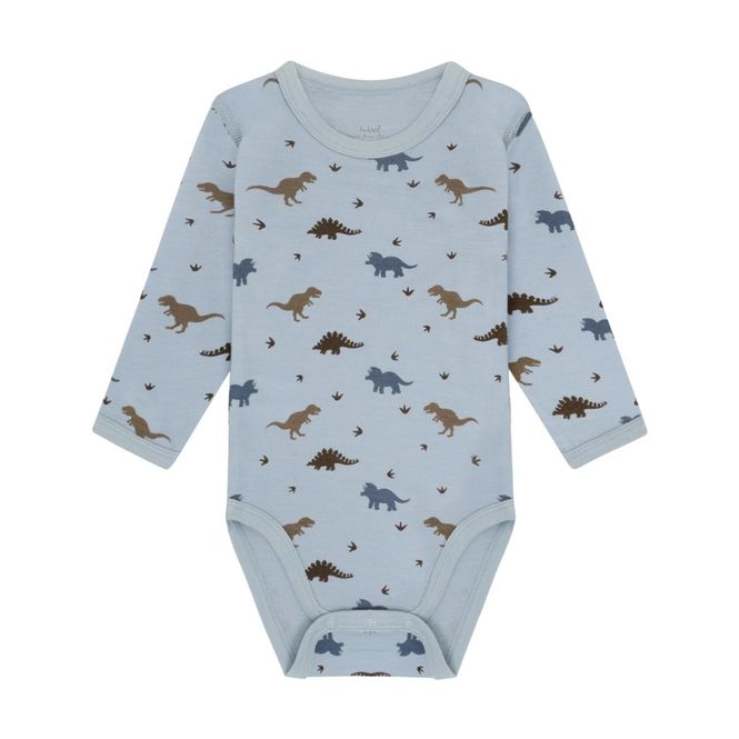 Hovedbilde Hust & Claire Baloo Dino ull/bambus body - baby ...