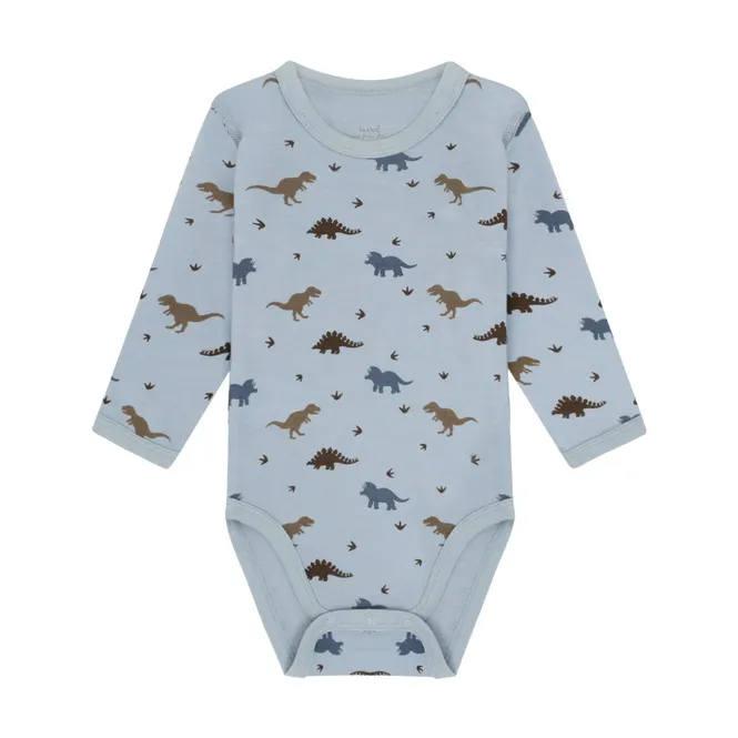 Hovedbilde Hust & Claire Baloo Dino ull/bambus body - baby ...