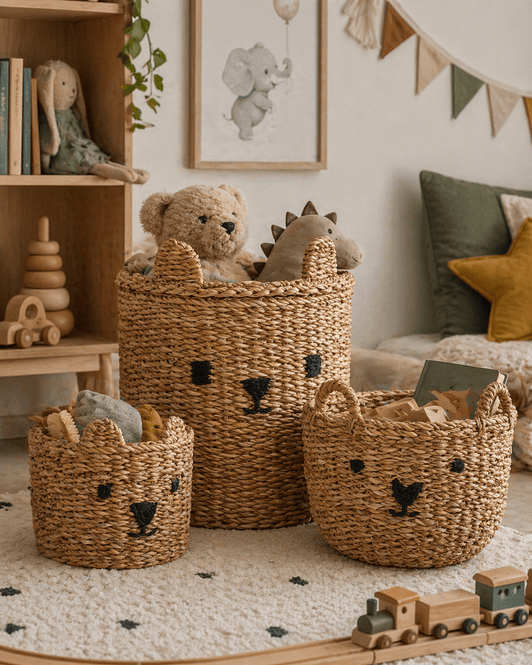 Hovedbilde Oppbevaringskurver til barnerom – 3-pk ...