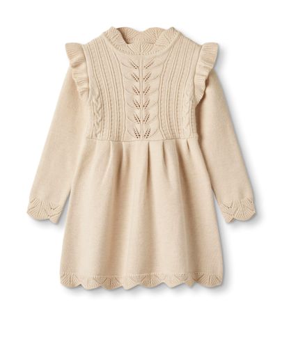 Fliink Alilly strikkekjole til barn - sandshell