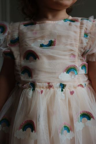 Konges Sløjd Tullie kjole til barn - rainbow glitter