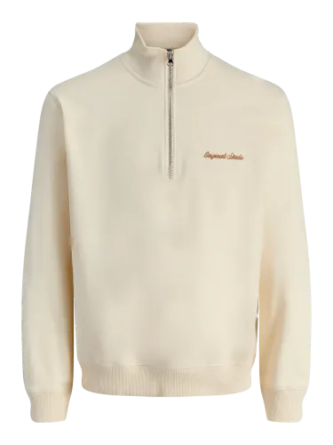 Jack and Jones Norrebro Halfzip til Junior - antique white