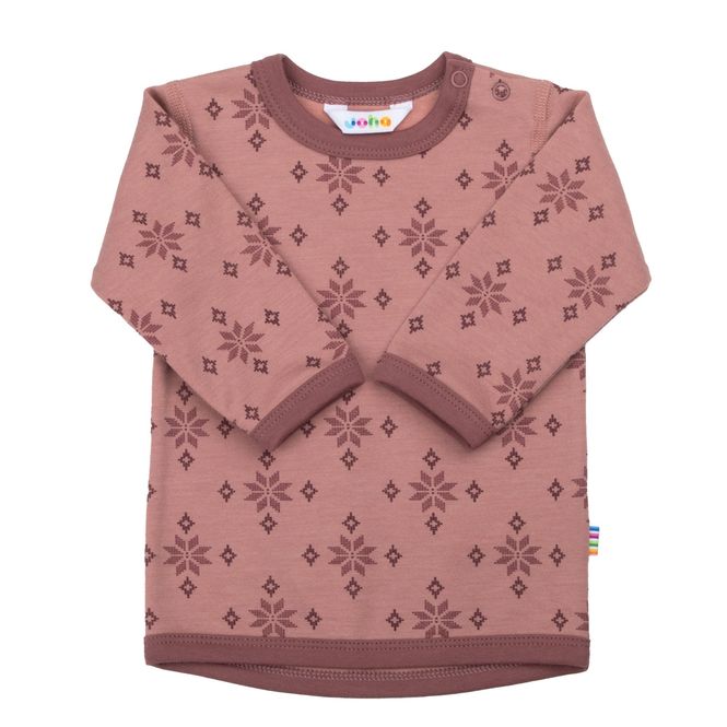 Hovedbilde Joha Ice Crystal ull/bomull trøye - rosa