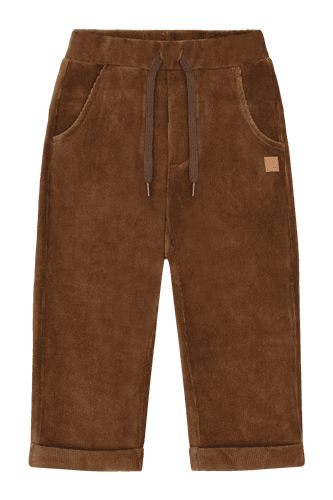 Hust & Claire Gary Ottoman kordbukse til barn - brown stone