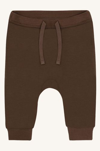 Hust & Claire Gaby ull/bambus joggebukse - chocolate