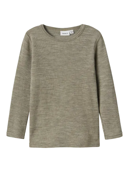 Hovedbilde Name It Wax ribbet ull trøye til barn - dried ...